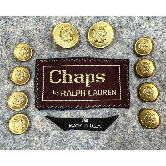 Chaps Ralph Lauren Other - Vintage Chaps Ralph Lauren Replacement Buttons Polo Horse Waterbury USA 10 Count